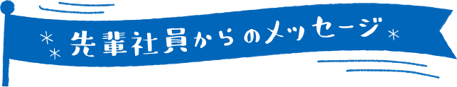 先輩社員からのメッセージ